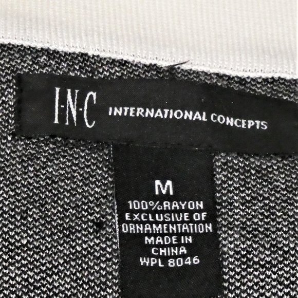 I.N.C International Concepts Black/Off White Stripe Pattern A Line Dress… - Picture 8 of 9